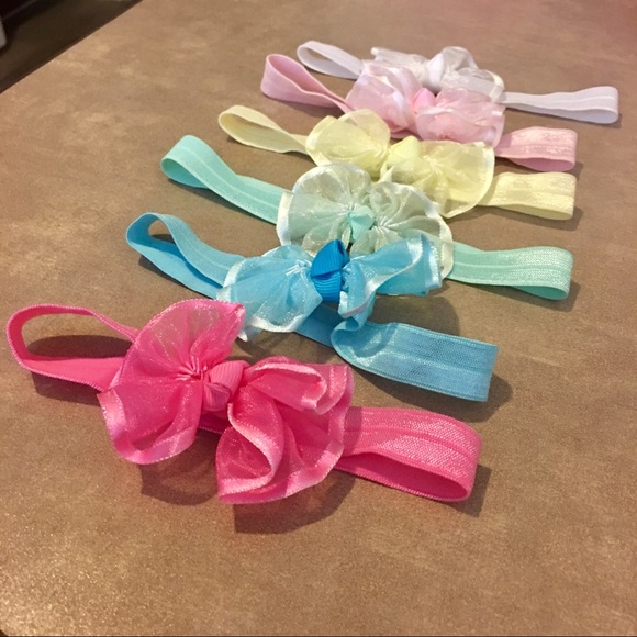 Other - Baby Girl 6pck Bow Headbands